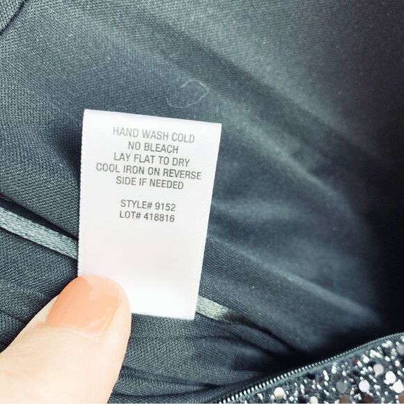 Roz & Ali Sequin Black Jumpsuit Sz 2‎ - Picture 9 of 13